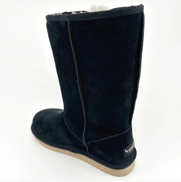 🖤EUC UGG Koolaburra 1015875 Victoria Tall Suede Fur Lined Boot, Black, 6 - Picture 4 of 10